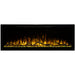 Spectrum Slimline Gold fireplace, sleek modern design.