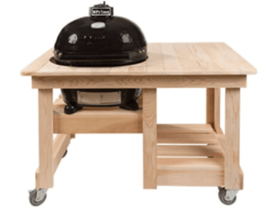 Primo countertop cypress table for Oval Jr grill, outdoor accessory